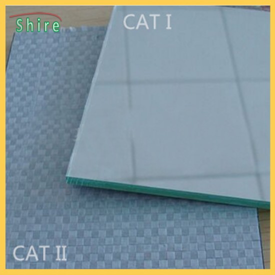 CAT I and CAT II mirror glass safety backing film woven fabric film